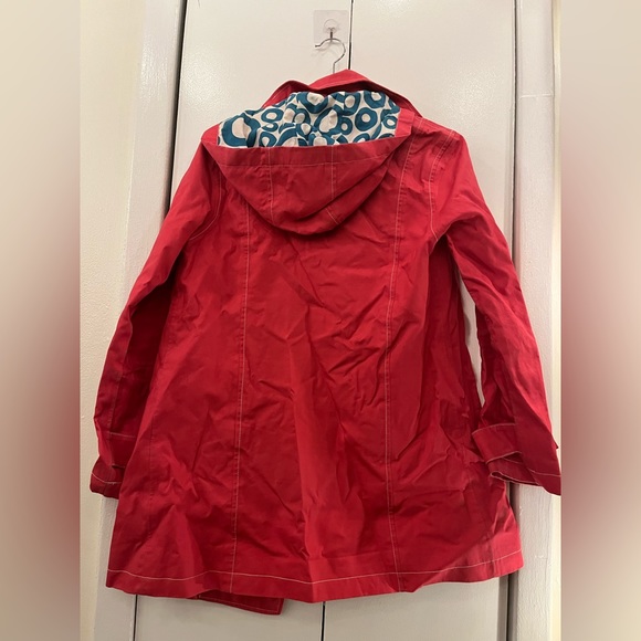 Pink Boden raincoat with detachable hood and buttons - Picture 7 of 7
